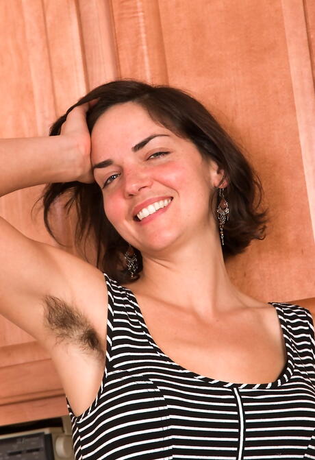 Deluxe dark hair housewife Katie Z in hot lingerie exposing her butt and spreading her legs 